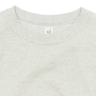 画像3: blurhms ROOTSTOCK（ブラームスルーツストック）Rough&Smooth Thermal Pullover（ラフ&スムースサーマルプルオーバー）/ Heather Oatmeal（ヘザーオートミール）