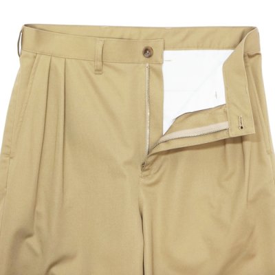 画像5: EVCON（エビコン）2TUCK WIDE TROUSERES（2タックワイドトラウザーズ）”Highcount Twill" / BEIGE（ベージュ）