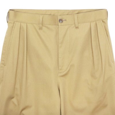 画像4: EVCON（エビコン）2TUCK WIDE TROUSERES（2タックワイドトラウザーズ）”Highcount Twill" / BEIGE（ベージュ）