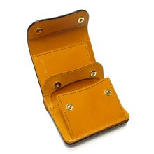 他の写真1: WILD SWANS（ワイルドスワンズ）ENO（イーノ）ミニ3つ折りウォレット/ブラック"クロコダイル"×イエロー"ブッテーロ"