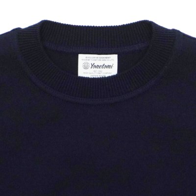 画像3: Yonetomi NEW BASIC（ヨネトミニューベーシック）WAVE COTTON KNIT PULLOVER（ウェーブコットンニットプルオーバー）/ Navy（ネイビー）