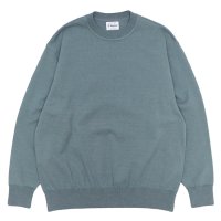 Yonetomi NEW BASIC（ヨネトミニューベーシック）WAVE COTTON KNIT PULLOVER（ウェーブコットンニットプルオーバー）/ Gray（グレー）