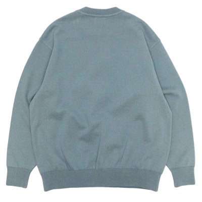 画像2: Yonetomi NEW BASIC（ヨネトミニューベーシック）WAVE COTTON KNIT PULLOVER（ウェーブコットンニットプルオーバー）/ Gray（グレー）