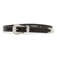 TORY LEATHER（トリーレザー）3-Piece Silver Buckle Belt（3ピースシルバーバックルベルト）/ Black（ブラック）