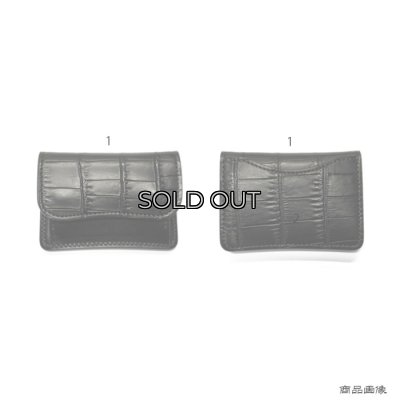 画像9: WILD SWANS（ワイルドスワンズ）TONGUE（タング）マルチコインケース/ブラック"クロコダイル"×ブラック"サドルプルアップ"