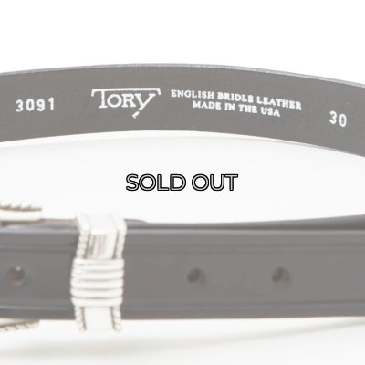 画像4: TORY LEATHER（トリーレザー）3-Piece Silver Buckle Belt（3ピースシルバーバックルベルト）/ Black（ブラック）