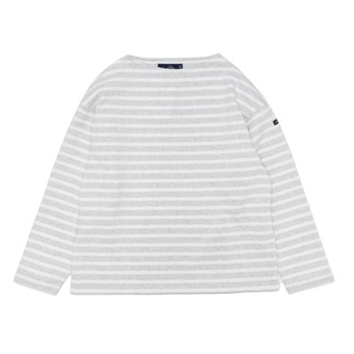 画像1: SAINT JAMES（セントジェームス）OUESSANT LOOSE（ウエッソン・ルーズ）"Women" / GRIS CL×NEIGE（杢ライトグレー×ホワイト）