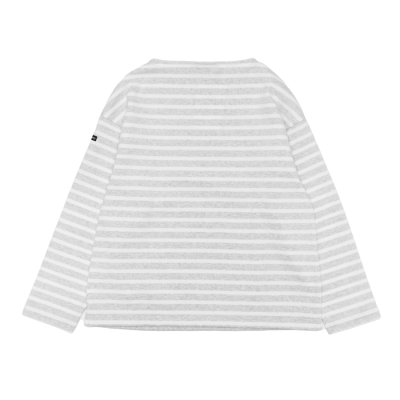 画像2: SAINT JAMES（セントジェームス）OUESSANT LOOSE（ウエッソン・ルーズ）"Women" / GRIS CL×NEIGE（杢ライトグレー×ホワイト）