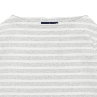 画像3: SAINT JAMES（セントジェームス）OUESSANT LOOSE（ウエッソン・ルーズ）"Women" / GRIS CL×NEIGE（杢ライトグレー×ホワイト）