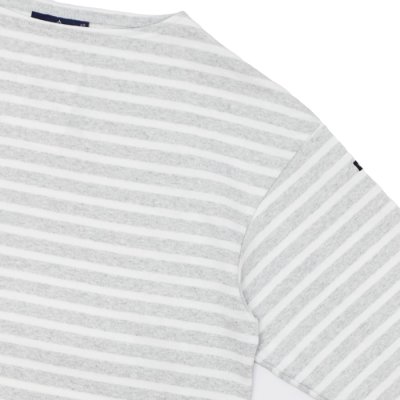 画像4: SAINT JAMES（セントジェームス）OUESSANT LOOSE（ウエッソン・ルーズ）"Women" / GRIS CL×NEIGE（杢ライトグレー×ホワイト）