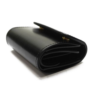 画像3: WILD SWANS（ワイルドスワンズ）ENO mini（イーノミニ）ミニ3つ折りウォレット"サドルプルアップ"/Black（ブラック）