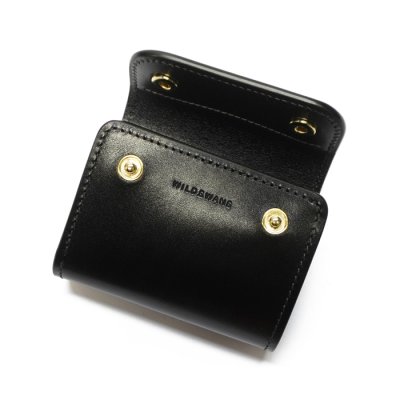 画像4: WILD SWANS（ワイルドスワンズ）ENO mini（イーノミニ）ミニ3つ折りウォレット"サドルプルアップ"/Black（ブラック）