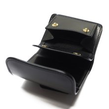 他の写真3: WILD SWANS（ワイルドスワンズ）ENO mini（イーノミニ）ミニ3つ折りウォレット"サドルプルアップ"/Black（ブラック）