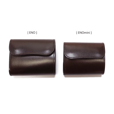 画像8: WILD SWANS（ワイルドスワンズ）ENO mini（イーノミニ）ミニ3つ折りウォレット"サドルプルアップ"/Choco（チョコ）