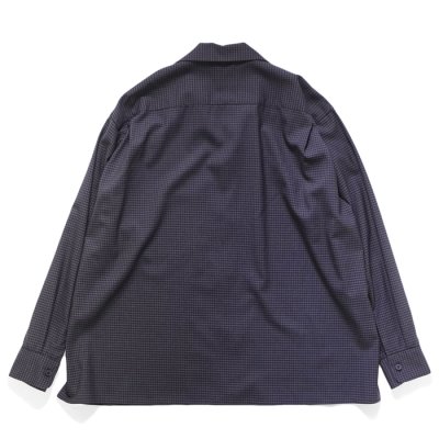 画像2: KAPTAIN SUNSHINE（キャプテンサンシャイン）Summer Wool Open Collar Shirt（サマーウールオープンカラーシャツ）/ Brown Plaid（ブラウンチェック）