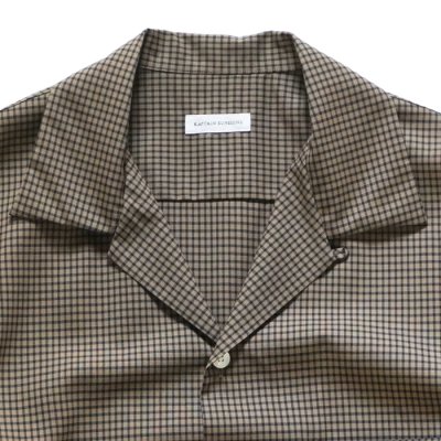 画像3: KAPTAIN SUNSHINE（キャプテンサンシャイン）Summer Wool Open Collar Shirt（サマーウールオープンカラーシャツ）/ Khaki Plaid（カーキチェック）