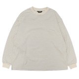 EVCON（エビコン）BORDER WIDE L/S TEE（ボーダーワイドロングスリーブTシャツ） / Ivory（アイボリー）