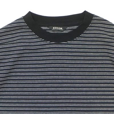 画像3: EVCON（エビコン）BORDER WIDE L/S TEE（ボーダーワイドロングスリーブTシャツ） / Black（ブラック）
