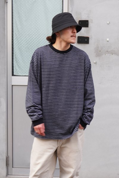 画像7: EVCON（エビコン）BORDER WIDE L/S TEE（ボーダーワイドロングスリーブTシャツ） / Ivory（アイボリー）