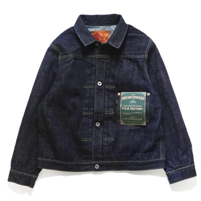 画像1: F.O.B FACTORY（エフオービーファクトリー）WWII DENIM BLOUSE（WWII デニムブラウス）"14oz Selvedge Denim" / Indigo（インディゴ）※One Wash