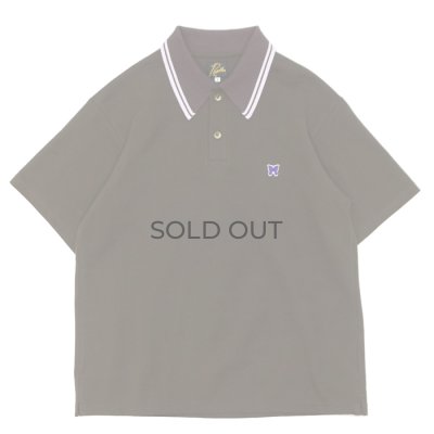 画像1: NEEDLES（ニードルズ）Regular Collar Polo（レギュラーカラーポロ）"Cotton Pique" / Brown（ブラウン）