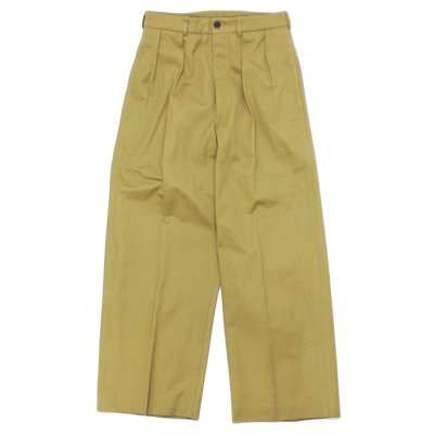画像1: blurhms ROOTSTOCK（ブラームスルーツストック）52 Wide Chino Pants（52 ワイドチノパンツ）/ Kahki（カーキ）【裾上げ無料】