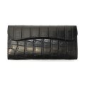 WILD SWANS（ワイルドスワンズ）WAVE（ウェイブ）ロングウォレット/ブラック"クロコダイル"×ブラック"サドルプルアップ"
