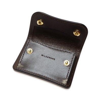 画像5: WILD SWANS（ワイルドスワンズ）TONGUE（タング）マルチコインケース/チョコ"クロコダイル"×ダークブラウン"サドルプルアップ"