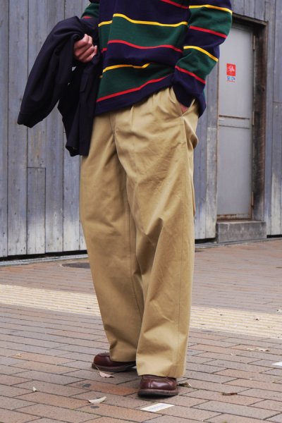 画像8: blurhms ROOTSTOCK（ブラームスルーツストック）52 Wide Chino Pants（52 ワイドチノパンツ）/ Kahki（カーキ）【裾上げ無料】