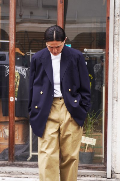 画像8: J.PRESS（J.プレス）4B BAGGY FIT BLAZER（4B バギーフィットブレザー）"T/W STRETCH TROPICAL" / Navy（ネイビー）