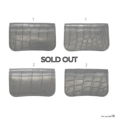 画像7: WILD SWANS（ワイルドスワンズ）GENERAL（ジェネラル）カードケース/ブラック"クロコダイル"×ブラック"サドルプルアップ"