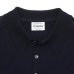 画像3: Yonetomi NEW BASIC（ヨネトミニューベーシック）SILK KNIT POLO（シルクニットポロシャツ）/ Navy（ネイビー） (3)