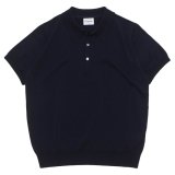 Yonetomi NEW BASIC（ヨネトミニューベーシック）SILK KNIT POLO（シルクニットポロシャツ）/ Navy（ネイビー）