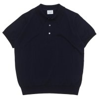 Yonetomi NEW BASIC（ヨネトミニューベーシック）SILK KNIT POLO（シルクニットポロシャツ）/ Navy（ネイビー）