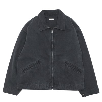 画像1: alvana（アルヴァナ）Black Twill  Detroit Zip Jacket （ブラックツイルデトロイトジップジャケット）/ Black（ブラック）