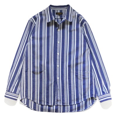 画像1: *A VONTADE（アボンタージ）Gardener Apron Shirts（ガーデナーエプロンシャツ）"Organic Cotton" / Navy Multi Stripe（ネイビーマルチストライプ）