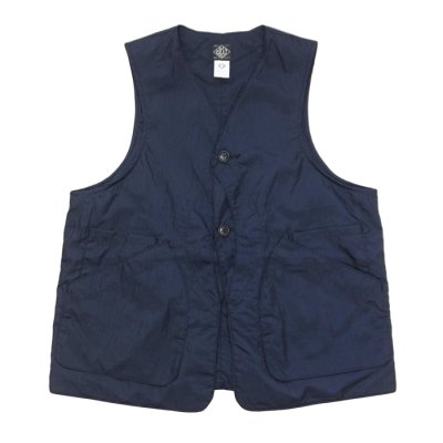 画像1: Post O'Alls（ポストオーバーオールズ）DEE Vest 2（ディー・ベスト 2）"Crinkle Nylon Taffeta" / Navy（ネイビー）