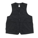 Post O'Alls（ポストオーバーオールズ）DEE Vest 2（ディー・ベスト 2）"Crinkle Nylon Taffeta" / Black（ブラック）