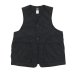 画像1: Post O'Alls（ポストオーバーオールズ）DEE Vest 2（ディー・ベスト 2）"Crinkle Nylon Taffeta" / Black（ブラック） (1)