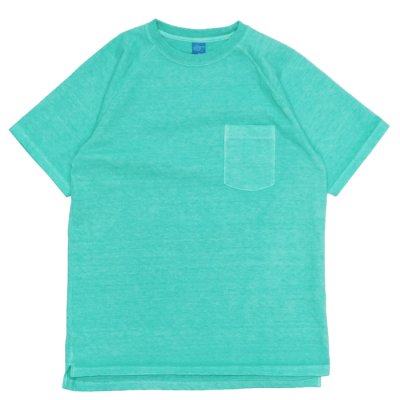 画像1: Good On（グッドオン）Short Sleeve Heavy Raglan Pocket Tee（ショートスリーブヘビーラグランポケットTシャツ）"Pigment Dye" / Mint（ミント）