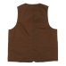 画像2: *A VONTADE（アボンタージ）Utility Vest（ユーティリティベスト）"Cotton Hemp Duck" / Brown（ブラウン） (2)