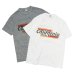 画像1: BARNS OUTFITTERS (バーンズアウトフィッターズ) "STANDARD" TSURI-AMI Crew Print T-Shirt (吊り編みクループリントTシャツ) / White（ホワイト）・Grey (グレー) (1)