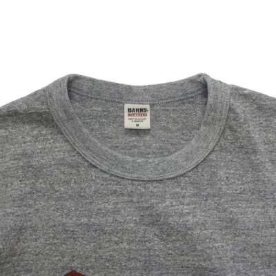 画像6: BARNS OUTFITTERS (バーンズアウトフィッターズ) "STANDARD" TSURI-AMI Crew Print T-Shirt (吊り編みクループリントTシャツ) / White（ホワイト）・Grey (グレー)