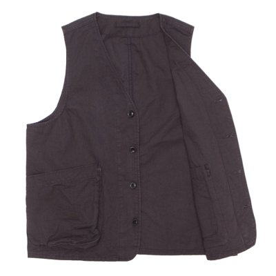 画像3: *A VONTADE（アボンタージ）Utility Vest（ユーティリティベスト）"Cotton Hemp Duck" / INK（インク）