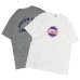 画像1: BARNS OUTFITTERS (バーンズアウトフィッターズ) "STANDARD" TSURI-AMI Crew Print T-Shirt (吊り編みクループリントTシャツ) / White（ホワイト）・Grey (グレー) (1)