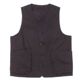 *A VONTADE（アボンタージ）Utility Vest（ユーティリティベスト）"Cotton Hemp Duck" / INK（インク）