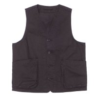 *A VONTADE（アボンタージ）Utility Vest（ユーティリティベスト）"Cotton Hemp Duck" / INK（インク）
