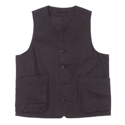 画像1: *A VONTADE（アボンタージ）Utility Vest（ユーティリティベスト）"Cotton Hemp Duck" / INK（インク）
