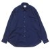 画像1: SERO（セロ）Regular Colar Shirt （レギュラーカラーシャツ）"COTTON LAWN" / Navy（ブルー） (1)