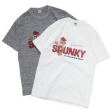 BARNS OUTFITTERS (バーンズアウトフィッターズ) "STANDARD" TSURI-AMI Crew Print T-Shirt (吊り編みクループリントTシャツ) / White（ホワイト）・Grey (グレー)